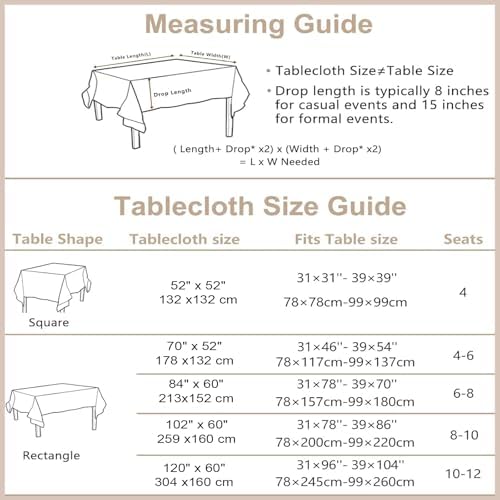 Rectangle Natural Flax Linen Solid Color Tablecloth, Spring Stain