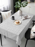 Abstract Solid-color Linen Texture Rectangle Tablecloth