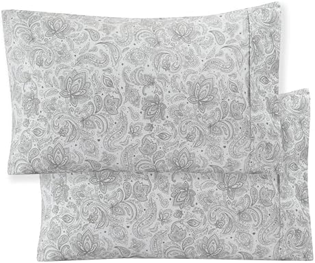 Elegant Comfort 6-Piece Sheet Set Deep Pocket, Twin XL, Paisley Gray