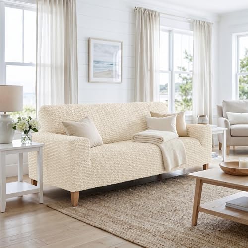 PAULATO Stretch Sofa Slipcovers – Soft Elastic Fabric Couch Cover for