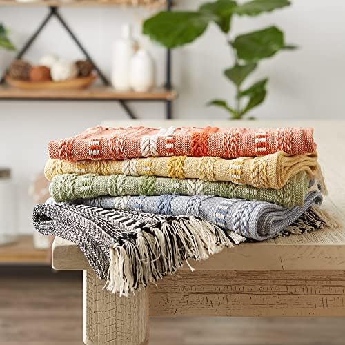 DII Farmhouse Braided Stripe Table Runner Collection, 15x72