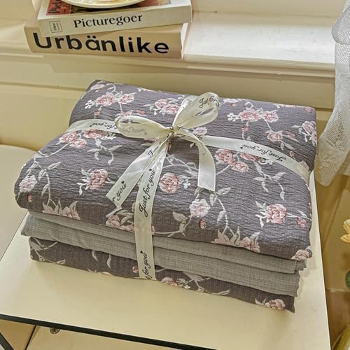 Floral Duvet Cover Set, Soft Comfort Cotton Bedding Comforter Cover