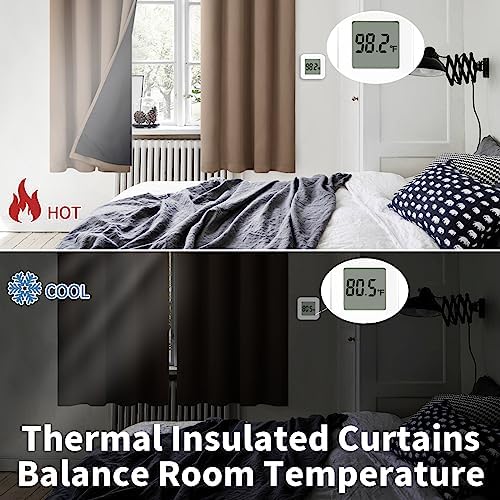 BGment Thermal Insulated 100% Blackout Curtains for Bedroom with Black