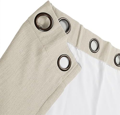 Drapifytex Antique Bronze Grommet Room Darkening Linen Curtains