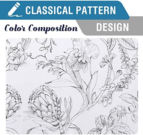 H.VERSAILTEX 100% Blackout Curtains for Living Room Camellia Floral