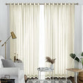 Melodieux Cream Yellow Semi Sheer Curtains 108 Inches Long for Living
