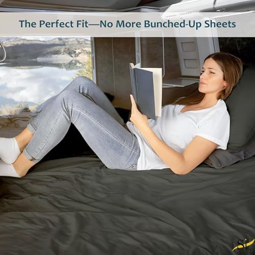 Shreem Linen RV Bunk XL Sheets 42x80, 100% Egyptian Cotton 4-Piece