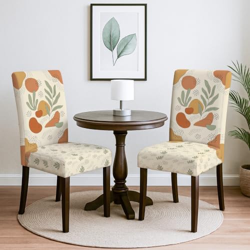 Leaf Chair Covers for Dining Chairs, Modern Minimalistic Shape Dot