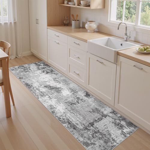 Washable 2x6 Runner Rugs for Hallway: Abstract Modern Home Decor Rug