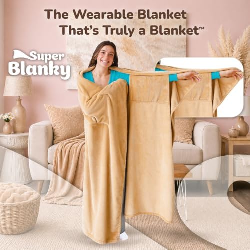 Super Blanky Wearable Blankets for Women & Men, Dorm Room Essentials