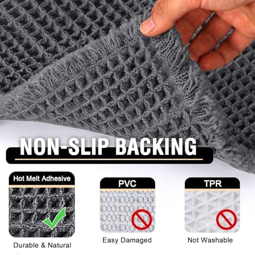 H.VERSAILTEX Waffle Bath Mat Super Absorbent Non Slip Bath Rugs for