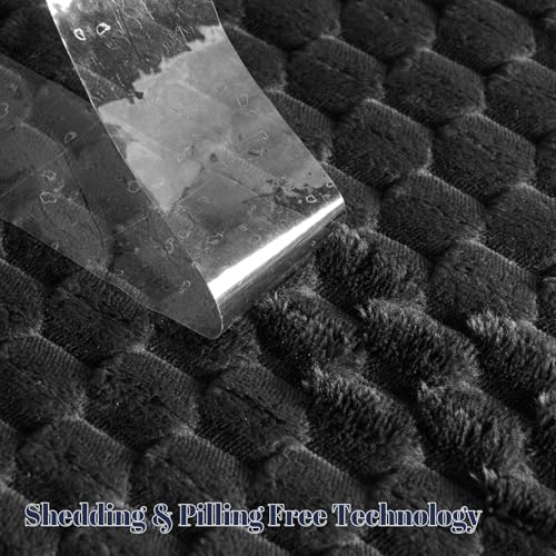 Ultra Soft Flannel Fleece Blanket King Size, 3D Jacquard Lightweight