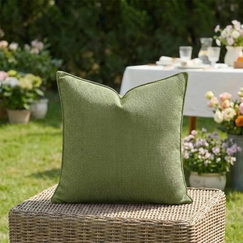Fancy Homi Pack of 2 Water Resistant Soft Chenille Decorative Outdoor