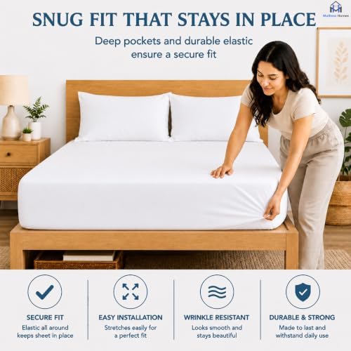 Mattress-Homes Slate Grey 100% Cotton King 4 PC Sheet Set, 16" Deep