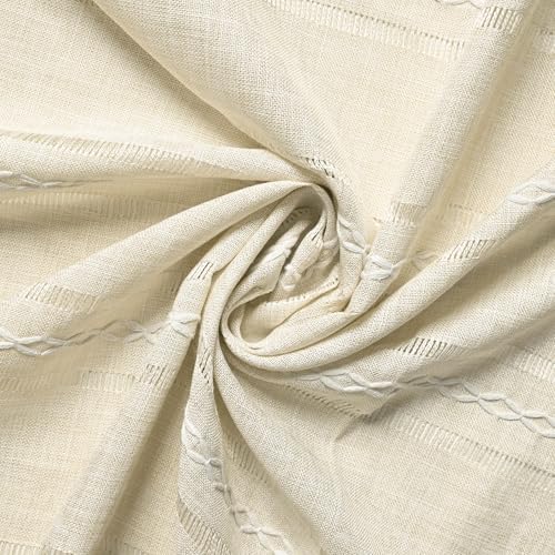 Horaldaily Beige Rectangular Tablecloth, 52×70 Inch, Farmhouse Decor