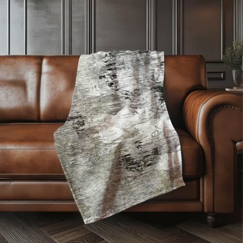 Addison Rugs ASB597 Taupe 50" x 70" Oversized Sherpa Throw Blanket