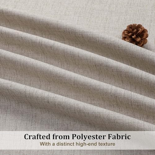 Extra Wide Pinch Pleated Curtains 120 Inches Long, Soft Airy Textured