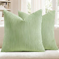 Softalker Throw Pillow Covers 18x18, Set of 2 Decorative Soft Corduroy
