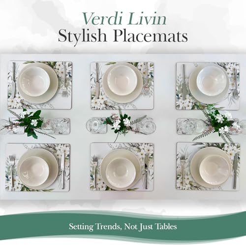Cork Placemats Set of 6 Matching Coasters I Heat Resistant Place Mats