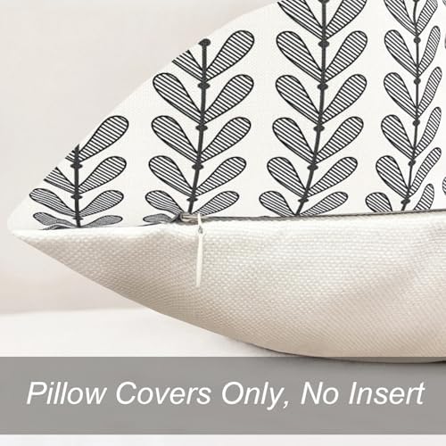 Decorative Throw Pillow Covers Set of 2 Black pillow covers 16x16 inch