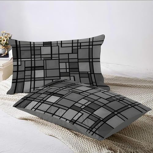 Queen Size Duvet Cover Sets Modern Abstract Bedding Set - Rectangular