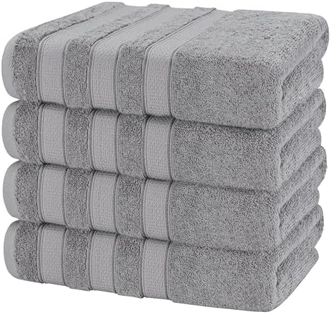 American Soft Linen Salem 100% Cotton Turkish 4 Piece Bath Towels for