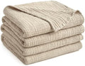 100% Cotton Muslin Blanket for Adult 50x70 4-Layers Gauze Throw