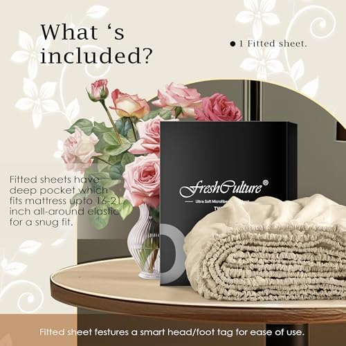 FreshCulture California King Fitted Sheet Only – Premium Hotel-Quality