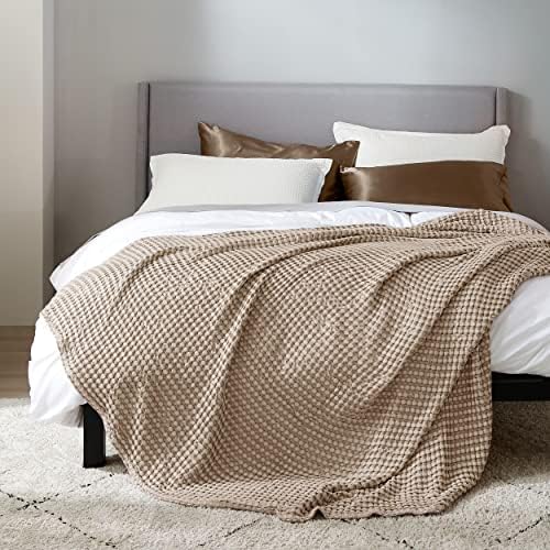 Bedsure Cooling Cotton Waffle Blanket Bundle Cooling Sheets King