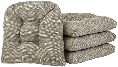 Klear Vu Gripper Overstuffed Universal Non-Slip Dining Chair Cushions