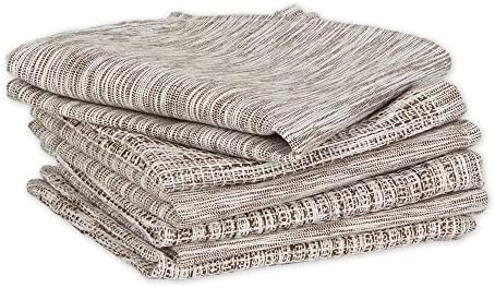 DII Recycled Cotton Kitchen Collection Absorbent Tonal Waffle, Leather