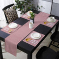 Vintage Nude Pink Table Runner and Placemats for Dining Tables,Burlap