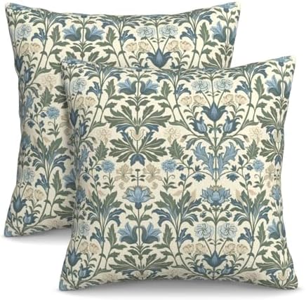 Famame Decorative Pillow Covers Set of 2 Vintage Traditional Floral