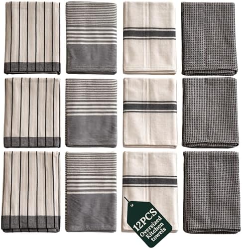 Cloud Scape Pack of 12 Kitchen Towels, Absorbent & Oversized, 18x28