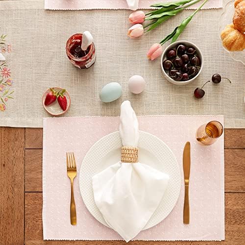 DII Variegated Tabletop Collection, Napkin Set, 20x20, Off-White