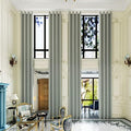 Long Blackout Curtains, Grey, 52"x120", 2 Panel