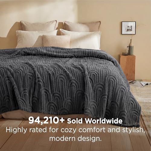 Bedsure GentleSoft Fleece Blanket Queen Size for Bed - Super Soft &