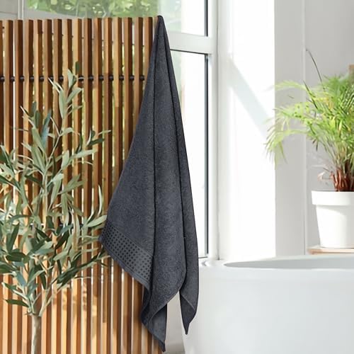 GLAMBURG Ultra Soft 4 Pack Oversized Bath Towel Set 27x54 inches, 100%