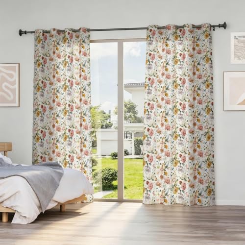 Fchen art Curtains William Morris Brown Poly Grommet Living 52x84 2