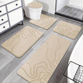 YIHOUSE Memory Foam Bathroom Rugs Sets 5 Piece, Ultra Soft Bath Mat