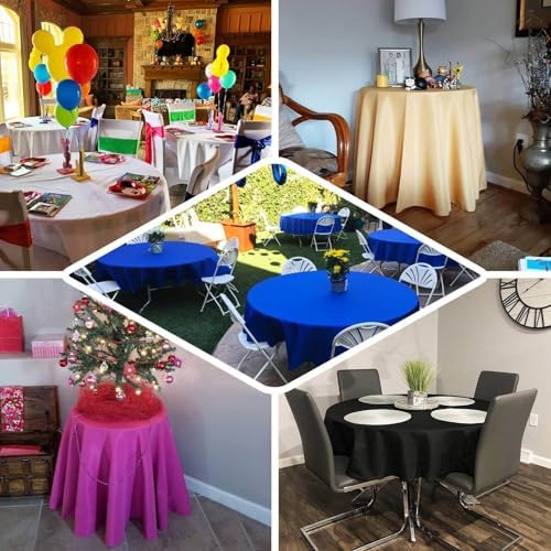 Efavormart Round Tablecloth, 70 Inch Stain & Wrinkle Resistant