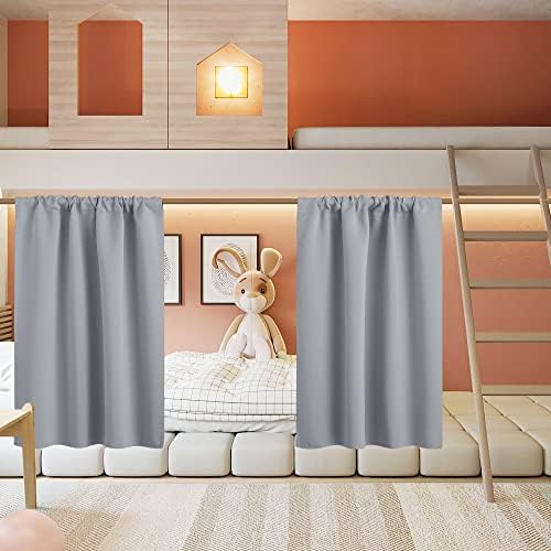 RYB HOME Blackout Curtains for Bedroom Living Room Nursery 63 inches