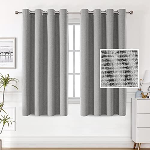 H.VERSAILTEX 100% Blackout Linen Curtains Thermal Curtains for Living