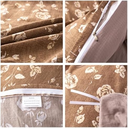 OAITE Duvet Cover Set Prewashed Cotton-Like Polyester Queen