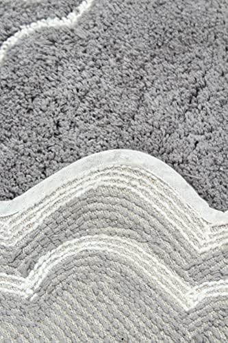 Home Weavers Allure Collection 100% Cotton Tufted Bathroom Rug, Soft