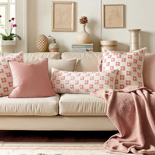 EMEMA Decorative Throw Pillow Covers Daisy Sun Flower Jacquard