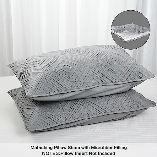 BOSOWOS Pillow Shams Standard Size Set of 2, Ultra Soft Breathable