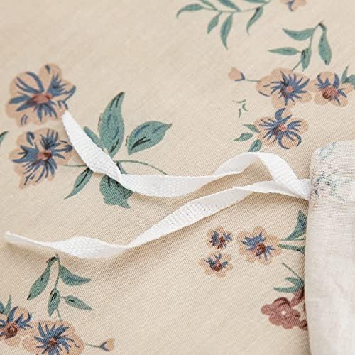 Duvet Floral Cover Queen, 100% Brushed Microfiber Bedding Set 3 Pieces