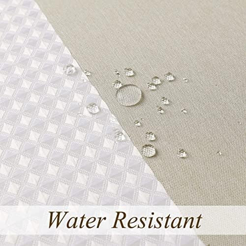 WEST LAKE Taupe Waffle Fabric Shower Curtain Vertical Stripe Farmhouse