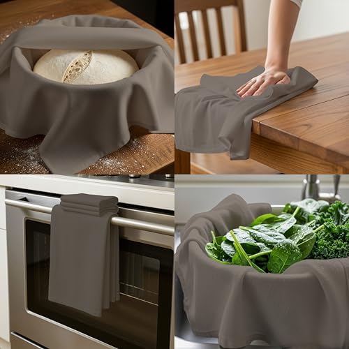 WHITEWRAP Flour Sack Towels 100% Cotton Dish Towel Reusable Baking
